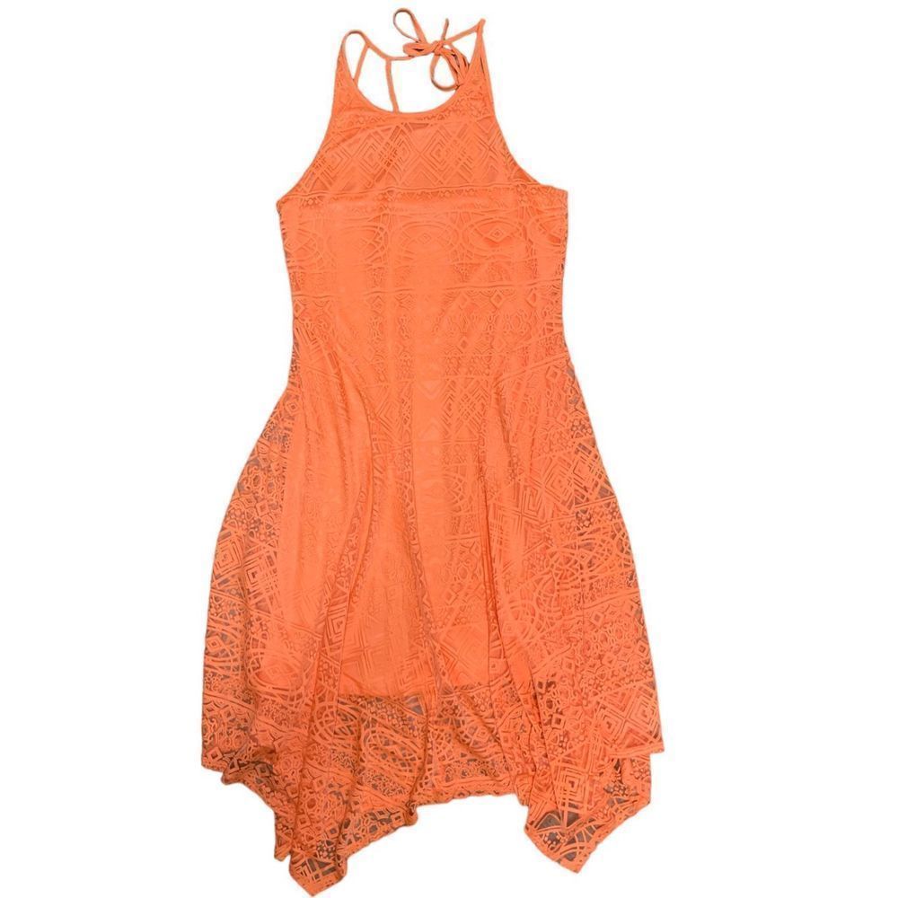 Metaphor, Women’s Orange Flowy Mini Dress, Medium, Used